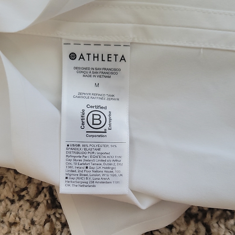 Athleta White Sleeveless Tank Top - Picture 7 of 7